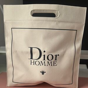 Dior Homme Cream Canvas Tote